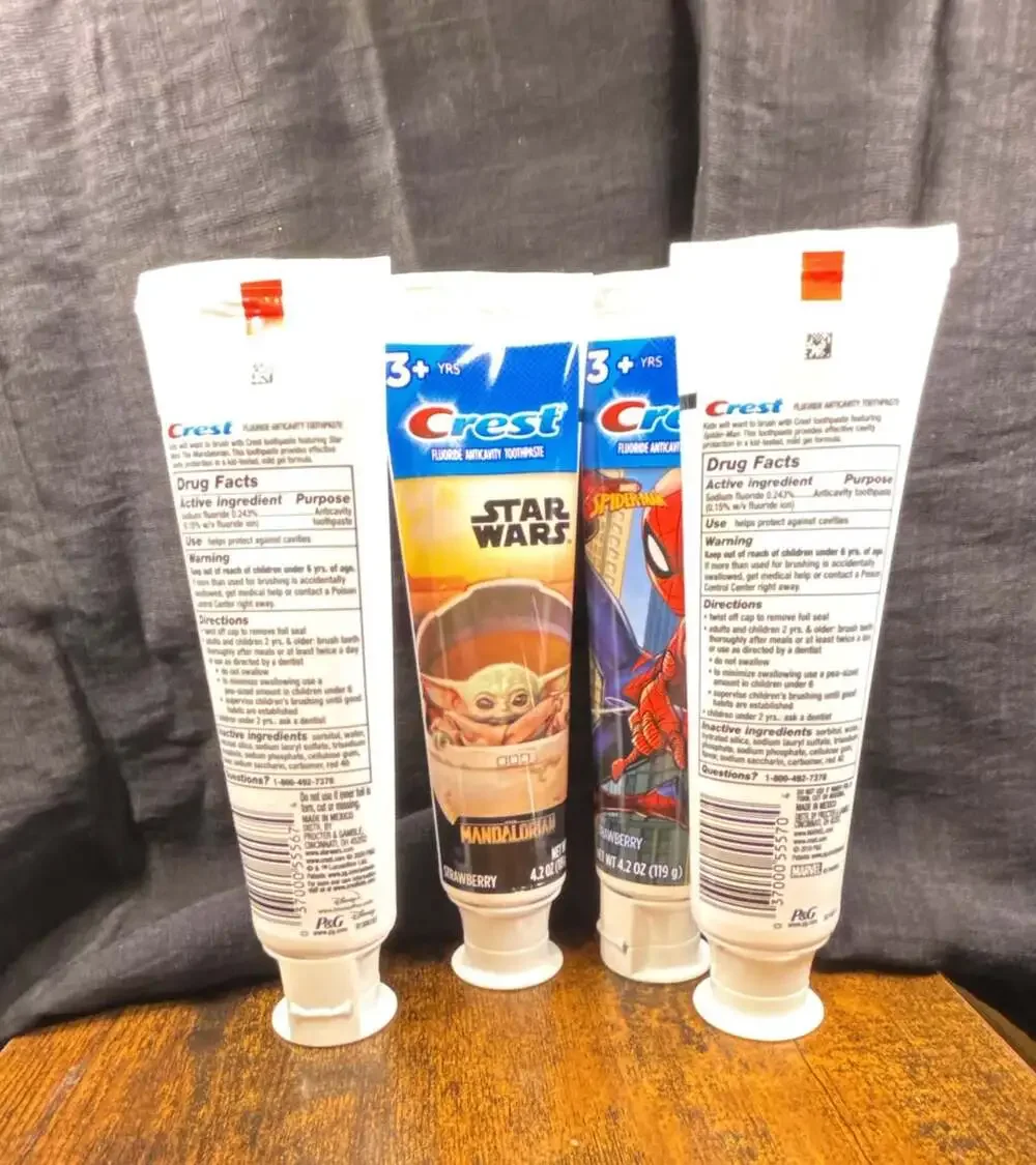 Crest Kids Fluoride Anticavity Toothpaste Star Wars Mandalorian & Spider-Man 4-P